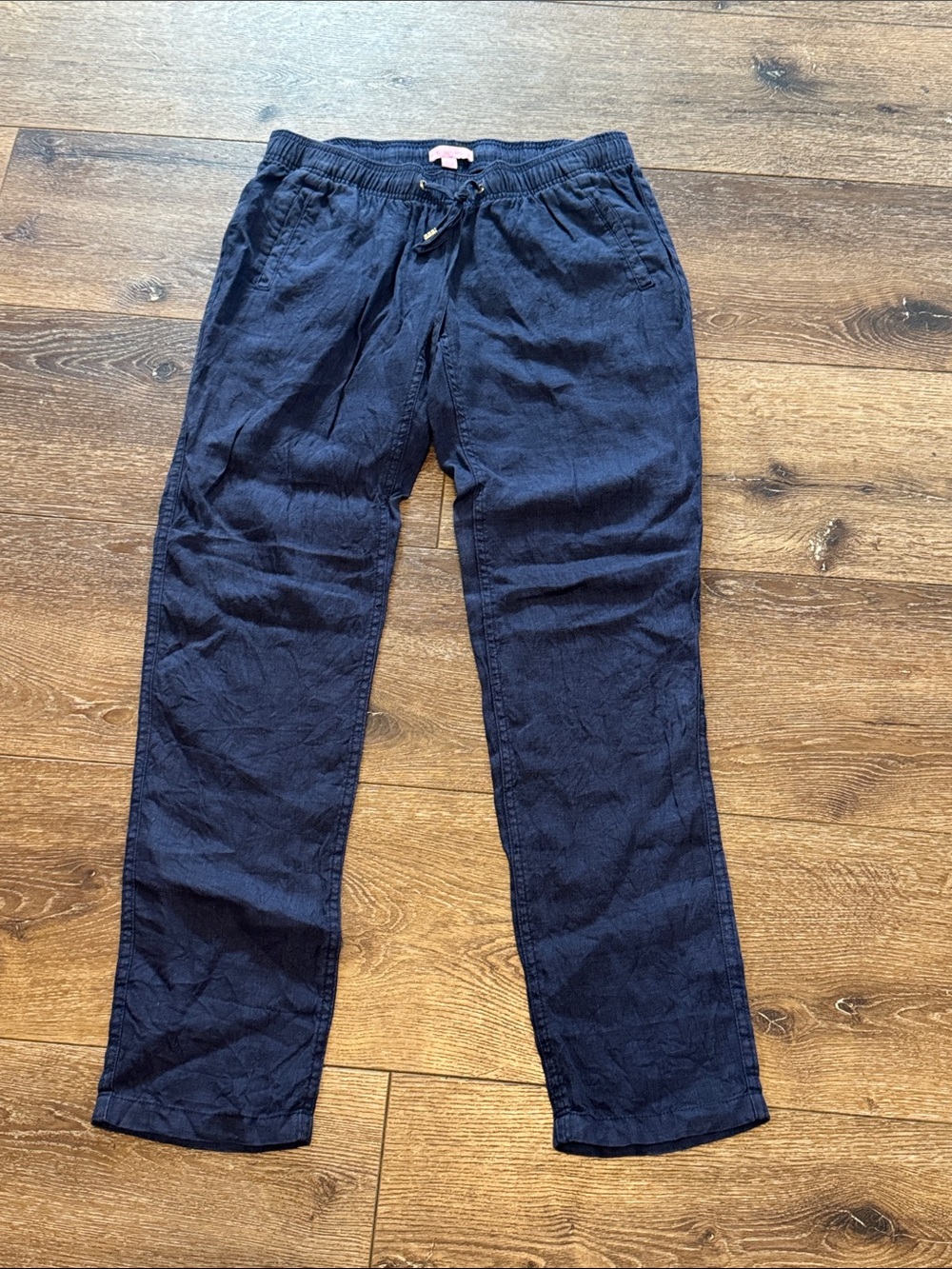 Lily Pulitzer 100% linen navy pants small